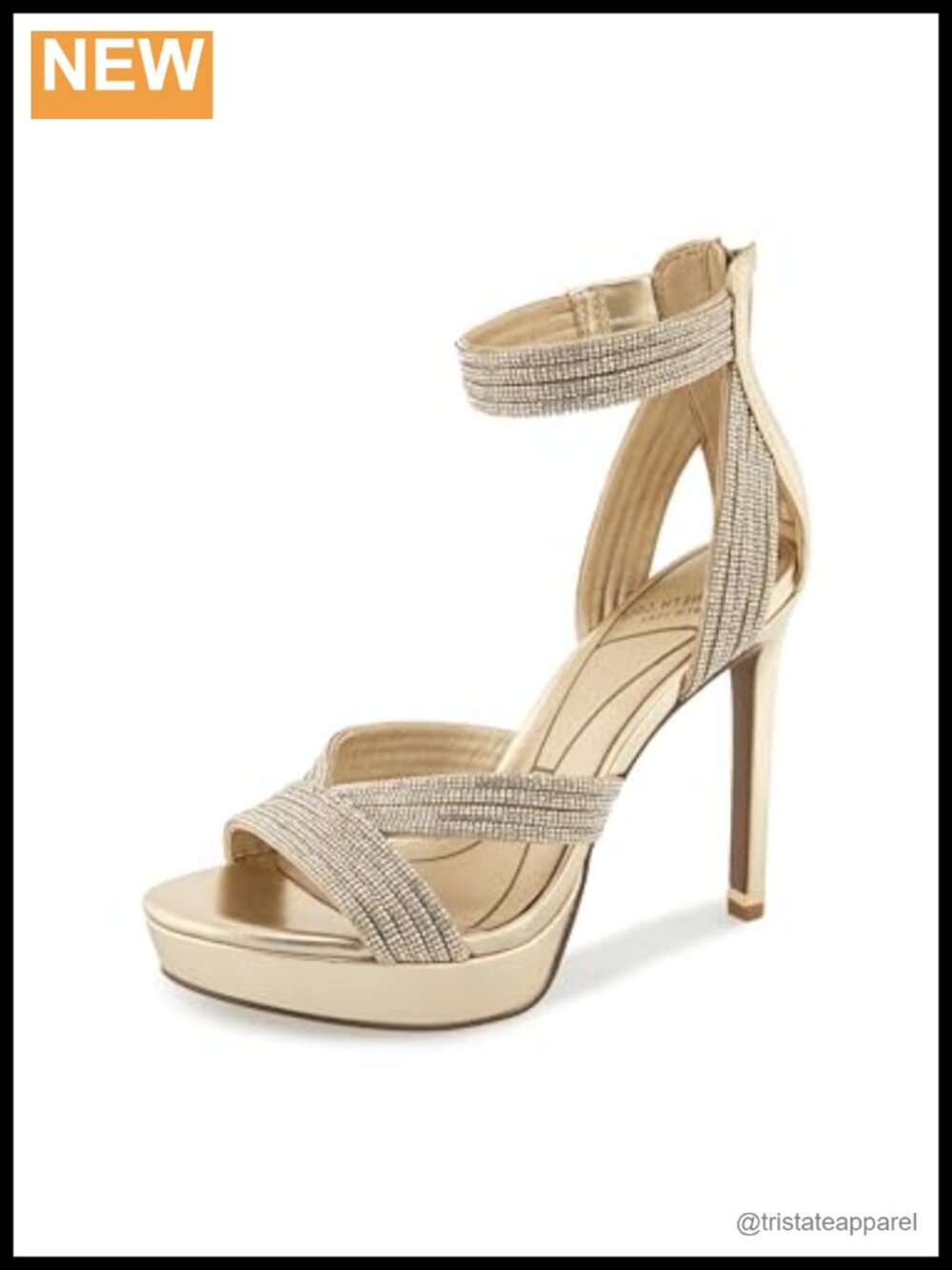 Stiletto Heel Ankle Strap Platform Pump Formal Zip Closure